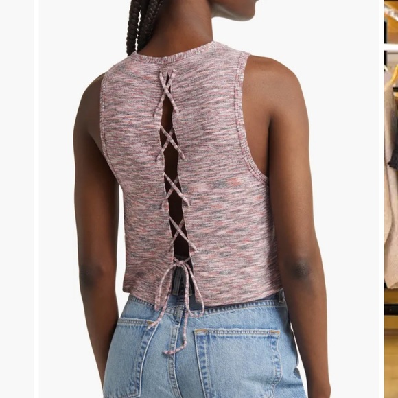 Free People Women's Best of Us Sweater Tank in Onyx Blossom Combo - Picture 2 of 6